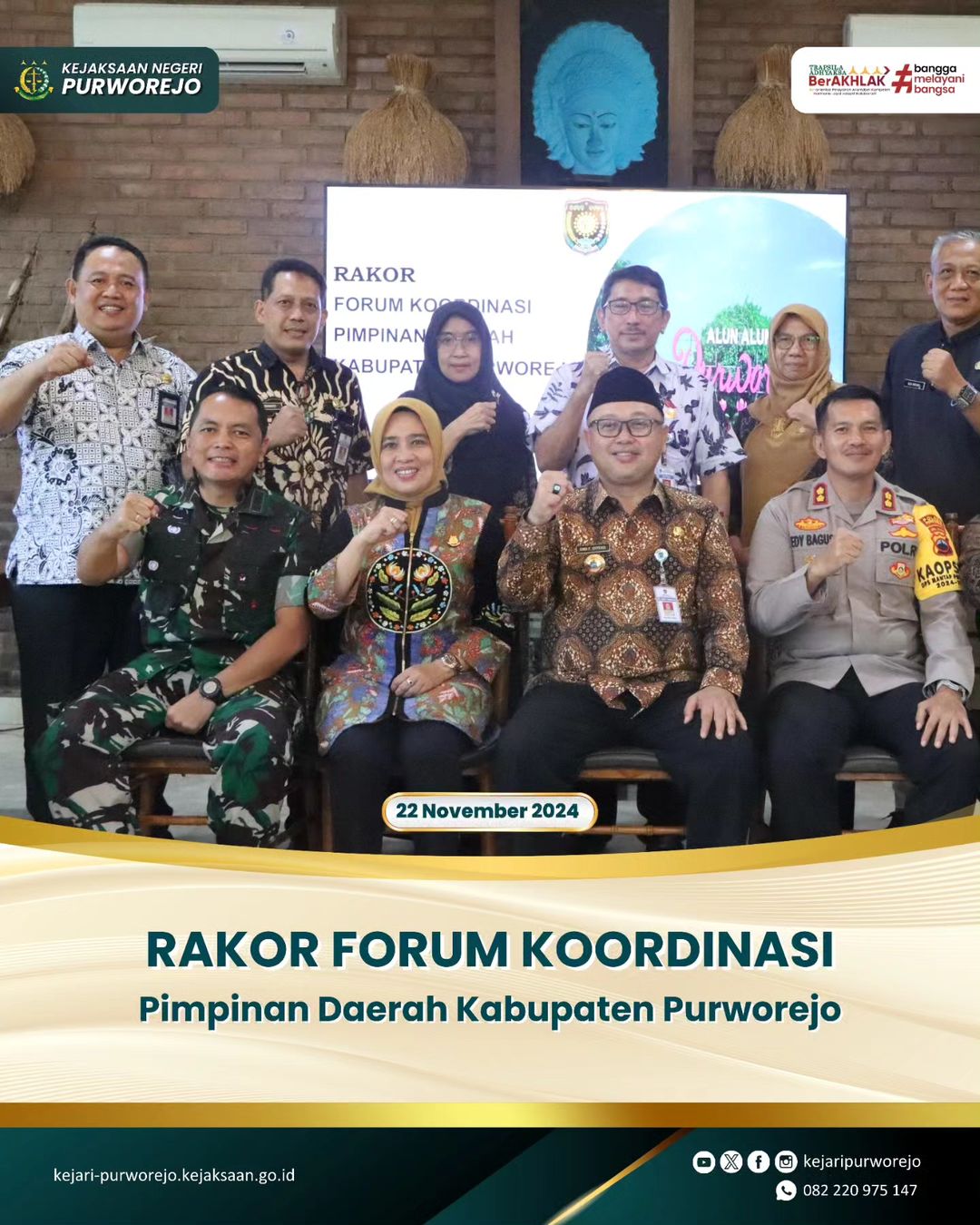 Rakor Forum Koordinasi Pimpinan Daerah Kabupaten Purworejo