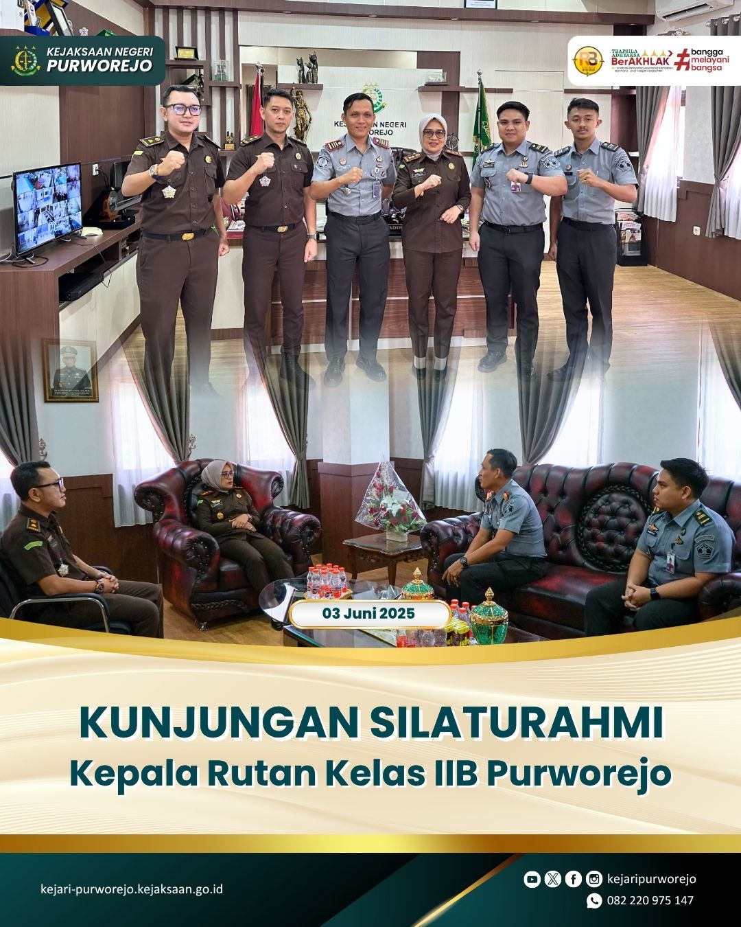 Kunjungan Silaturahmi Kepala Rutan Kelas IIB Purworejo