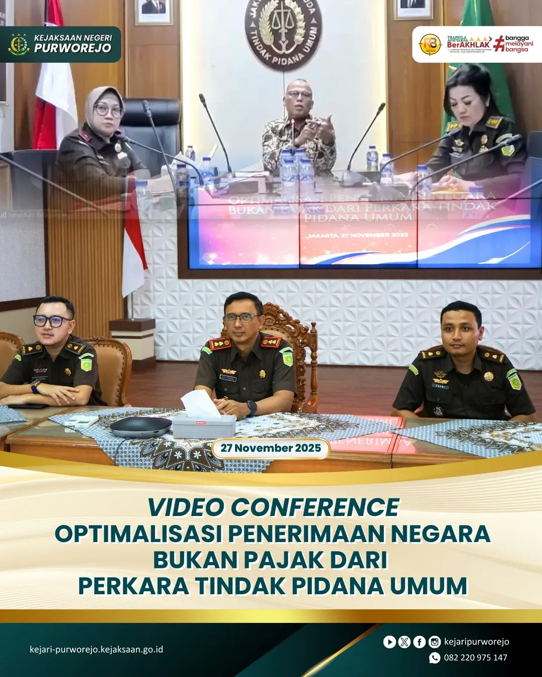 Video Conference Optimalisasi Penerimaan Negara Bukan Pajak (PNBP) dari Perkara Tindak Pidana Umum