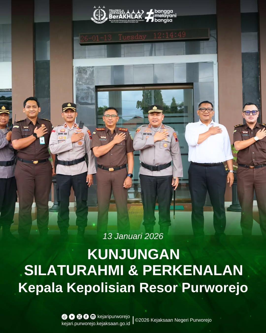 Kunjungan Silaturahmi dan Perkenalan Kepala Kepolisian Resor Purworejo