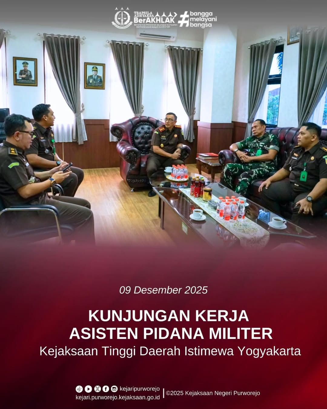 Kunjungan Kerja Asisten Pidana Militer Kejaksaan Tinggi Daerah Istimewa Yogyakarta
