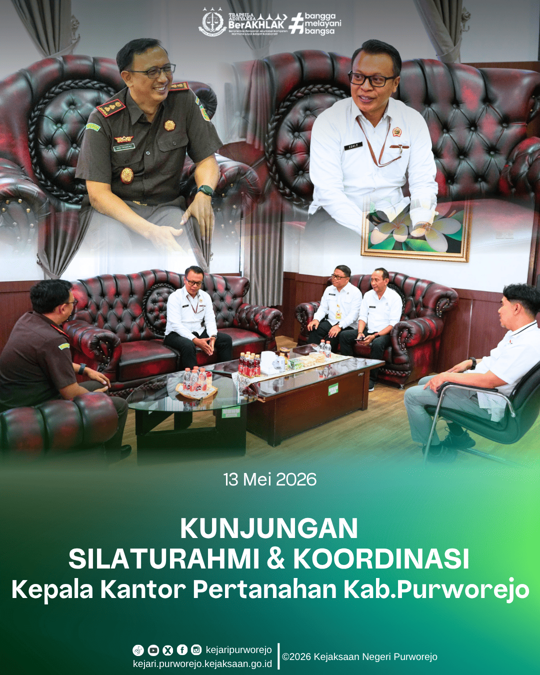 Kunjungan Silaturahmi dan Koordinasi dari Kepala Kantor Pertanahan Kabupaten Purworejo