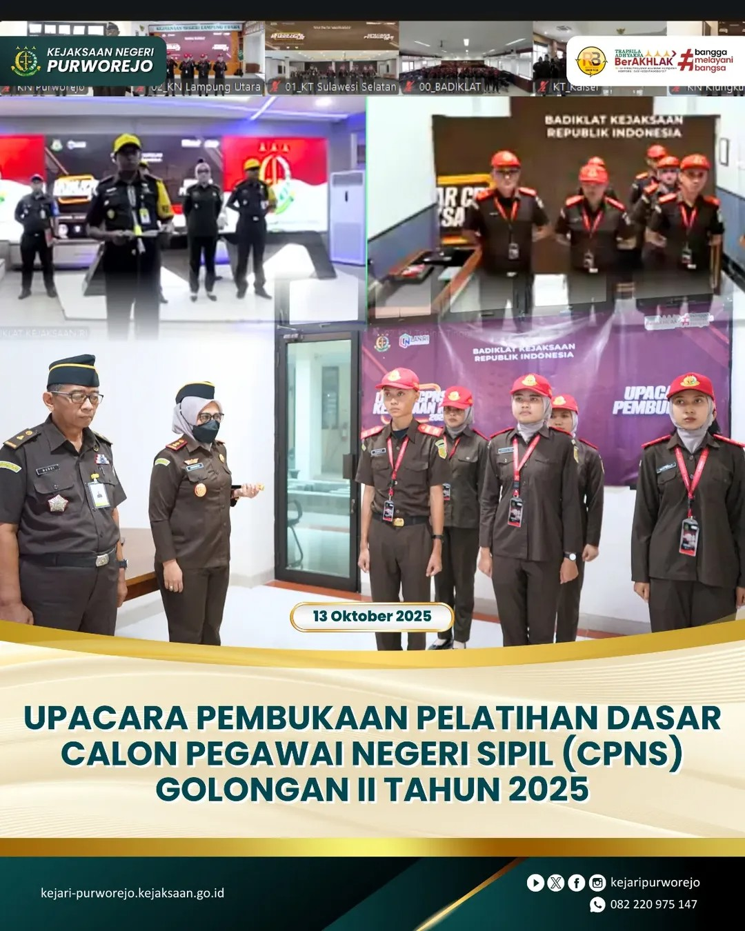 Upacara Pembukaan Pelatihan Dasar Calon Pegawai Negeri Sipil (CPNS) Golongan II Tahun 2025