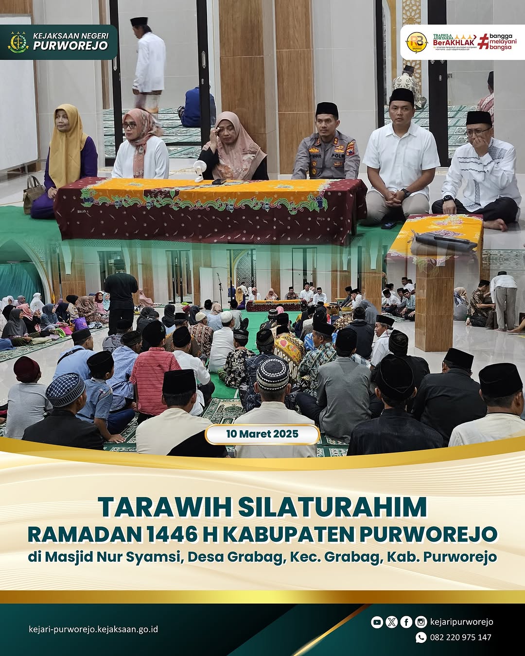 Tarawih Silaturahim Ramadan 1446 H Kabupaten Purworejo