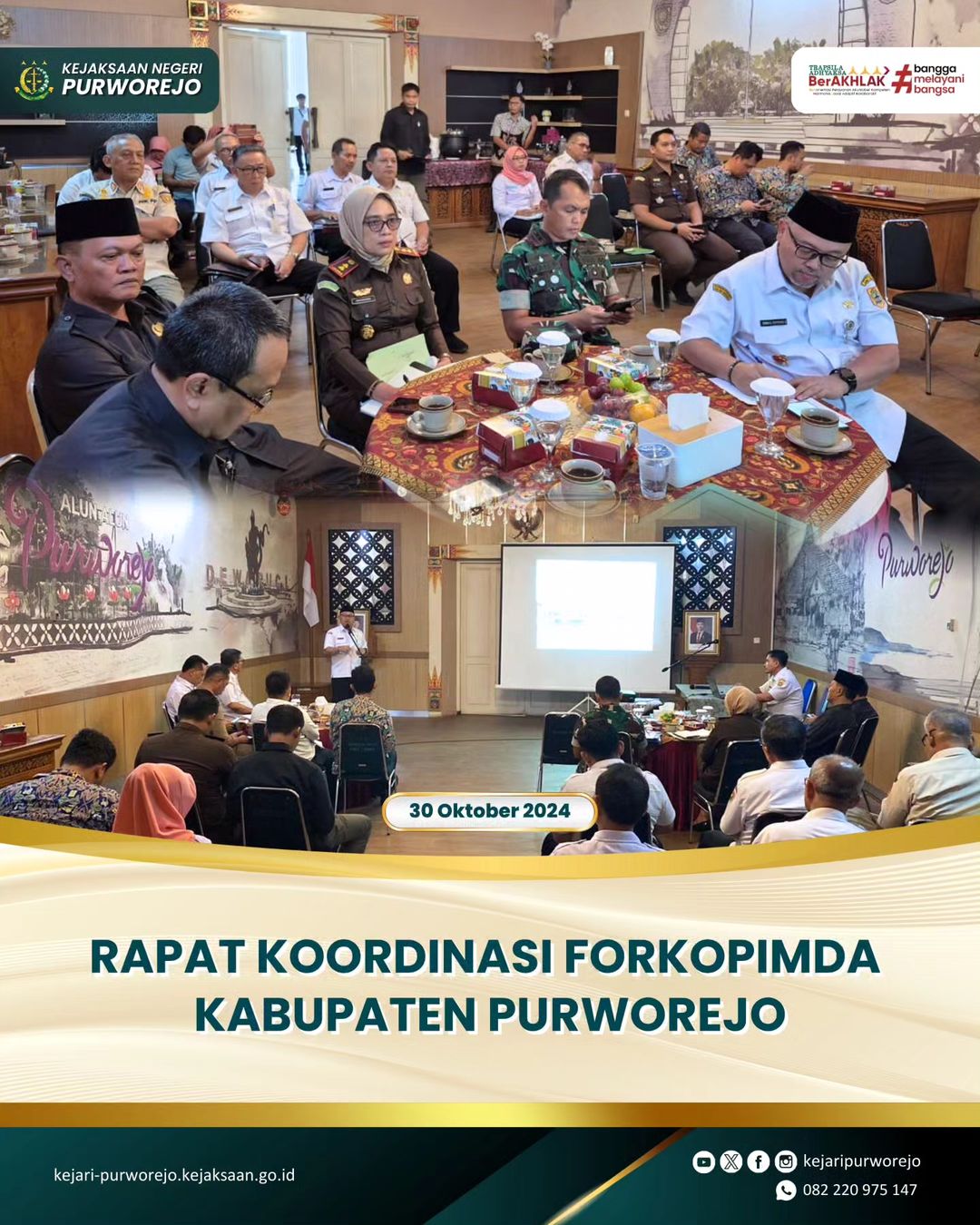 Rapat Koordinasi Forkopimda Kabupaten Purworejo