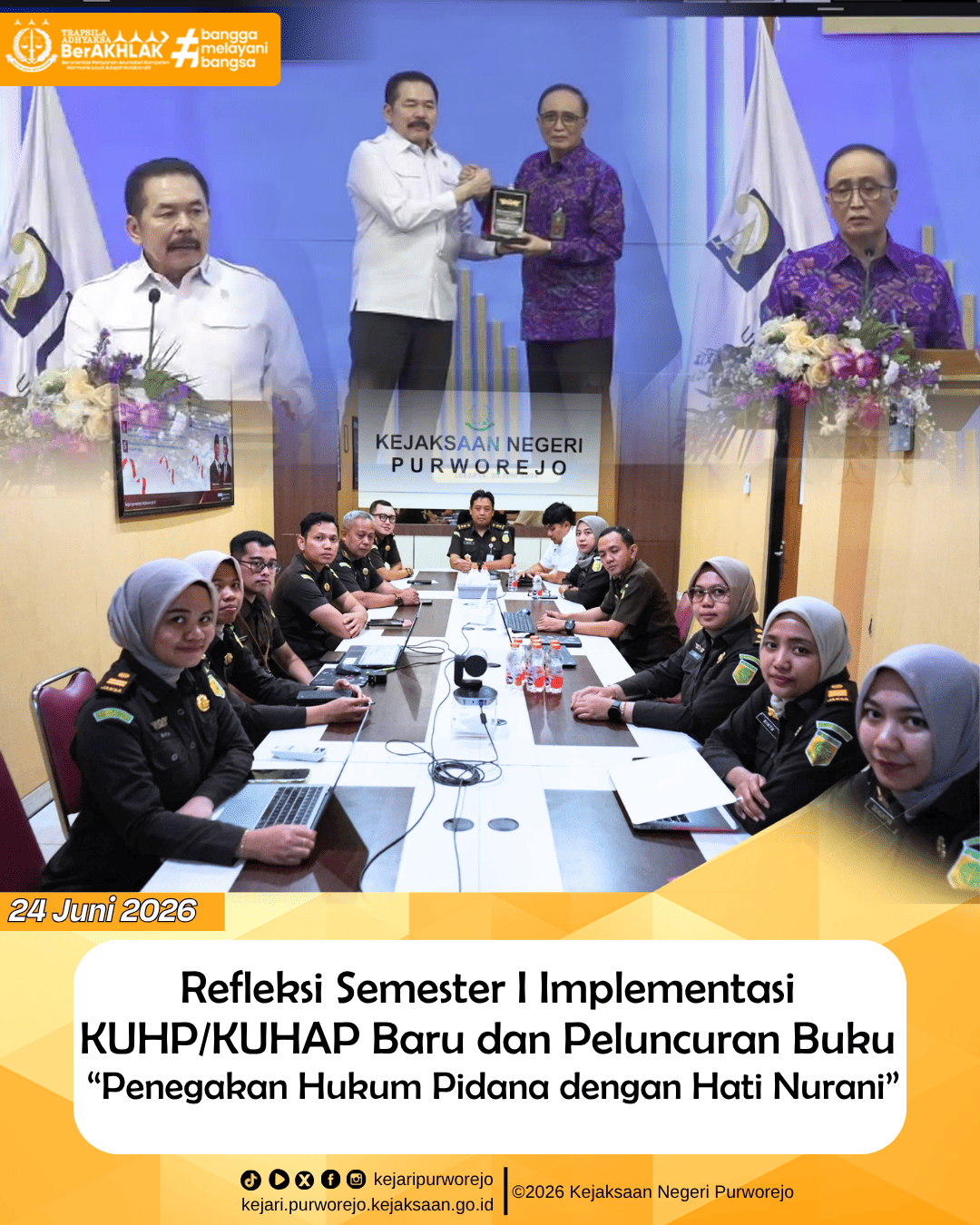 Refleksi Semester I Implementasi KUHP/KUHAP Baru dan Peluncuran Buku “Penegakan Hukum Pidana dengan Hati Nurani”