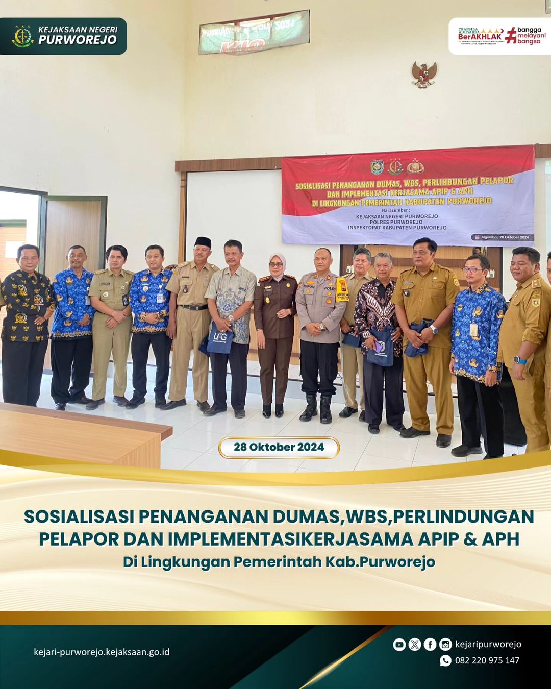 Sosialisasi Penanganan Dumas, WBS, Perlindungan Pelapor dan Implementasi Kerjasama APIP & APH di Lingkungan Pemerintah Kabupaten Kulon Progo