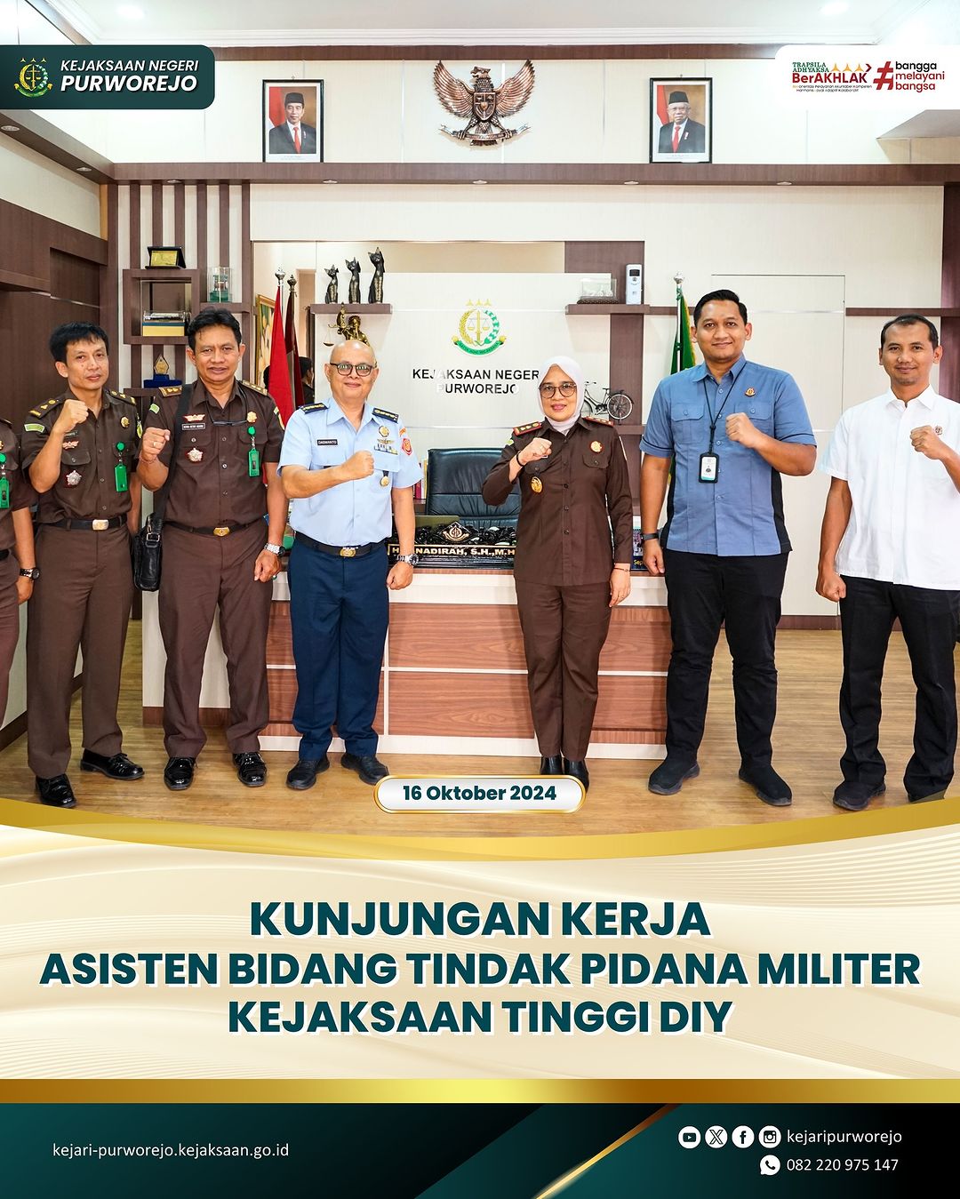 Kunjungan Kerja Asisten Bidang Tindak Pidana Militer Kejaksaan Tinggi DIY
