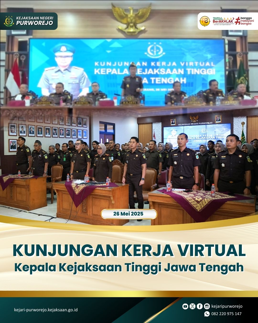 Kunungan Keja Virtual Kepala Kejaksaan Tinggi Jawa Tengah
