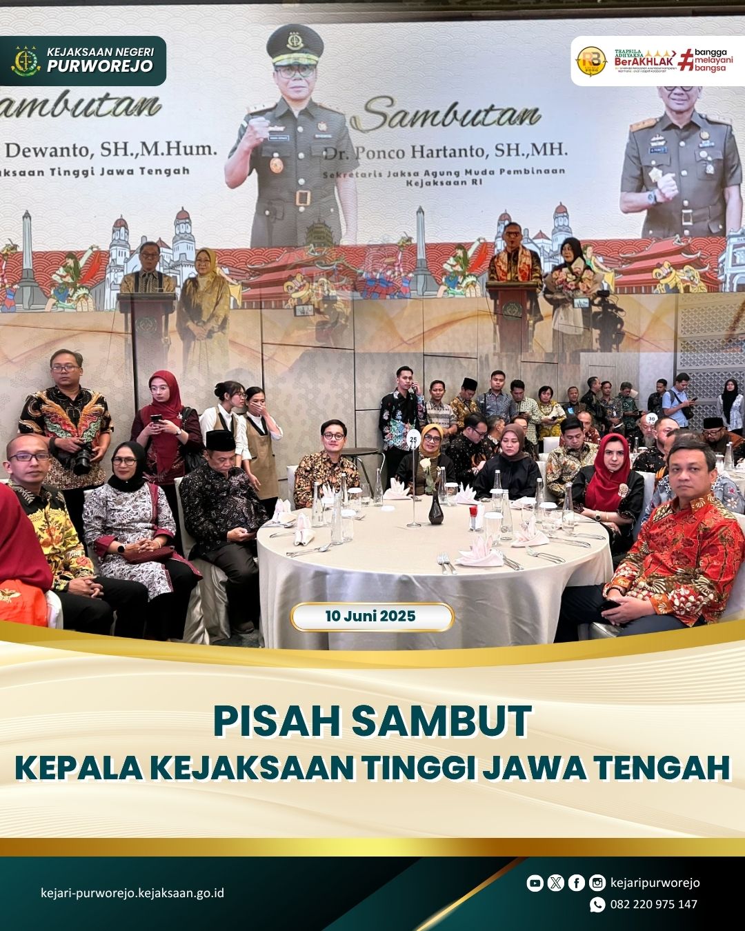 Pisah Sambut Kepala Kejaksaan Tinggi Jawa Tengah
