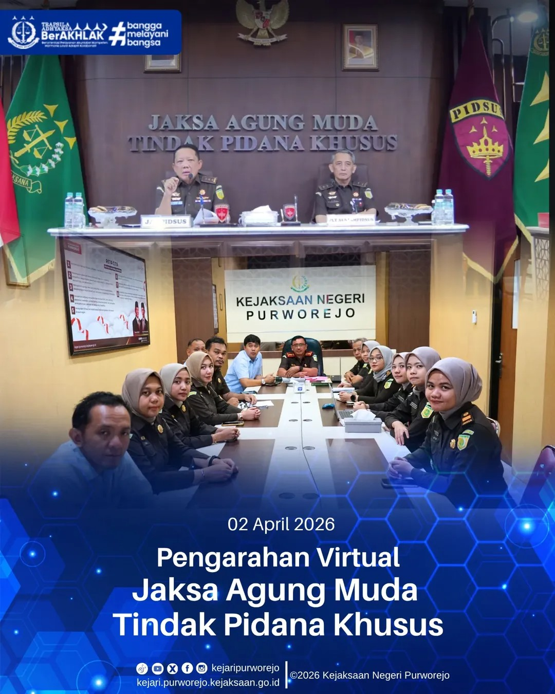 Pengarahan Virtual Jaksa Agung Muda Tindak Pidana Khusus