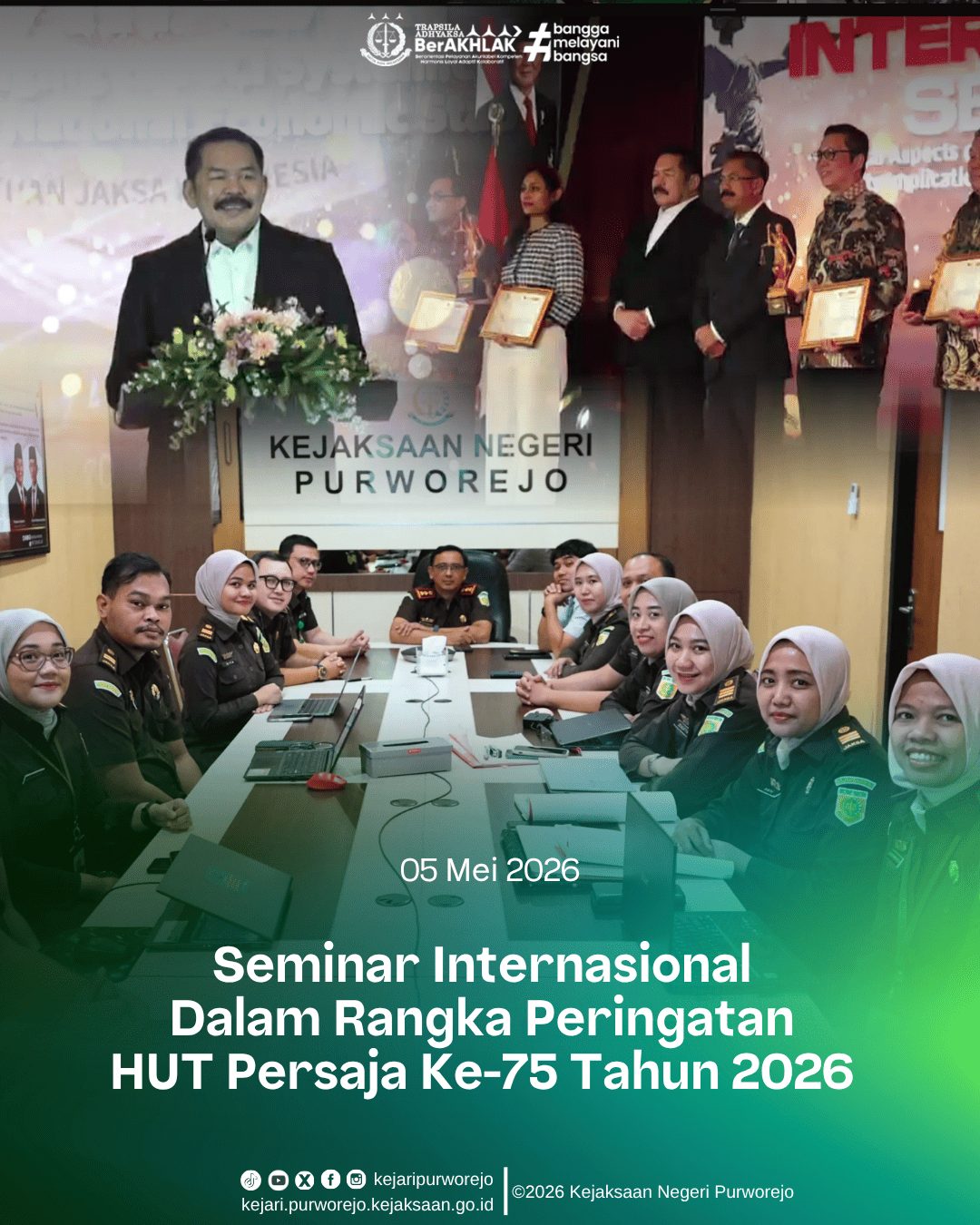 Seminar Internasional dalam rangka Peringatan HUT Persaja ke-75 Tahun 2026