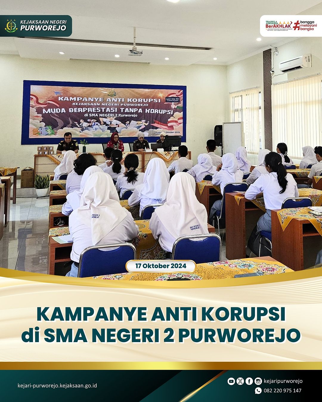 Kampanye Anti Korupsi di SMA Negeri 2 Purworejo