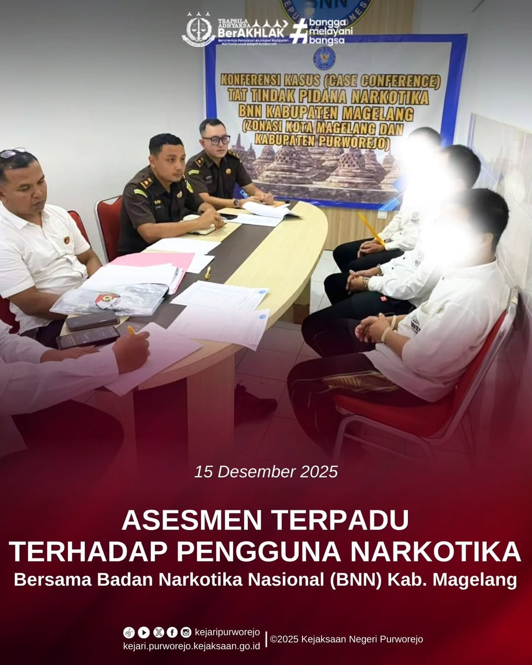 Asesmen Terpadu terhadap Pengguna Narkotika bersama Badan Narkotika Nasional (BNN) Kabupaten Magelang