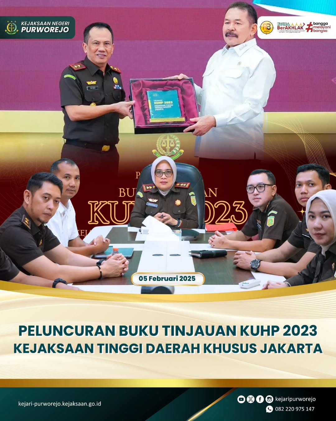 Peluncuran Buku Tinjauan KUHP 2023 di Kejaksaan Tinggi Daerah Khusus Jakarta