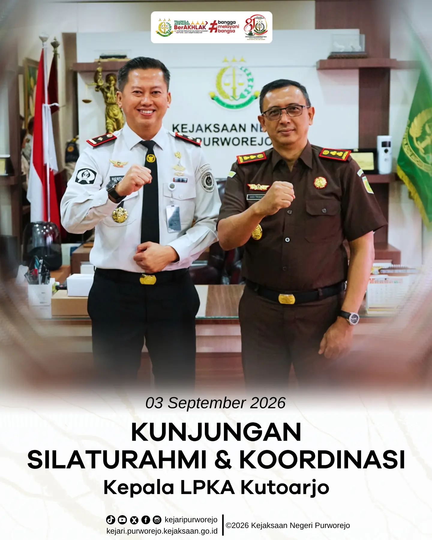 Kunjungan Silaturahmi dan Koordinasi Kepala LPKA Kutoarjo