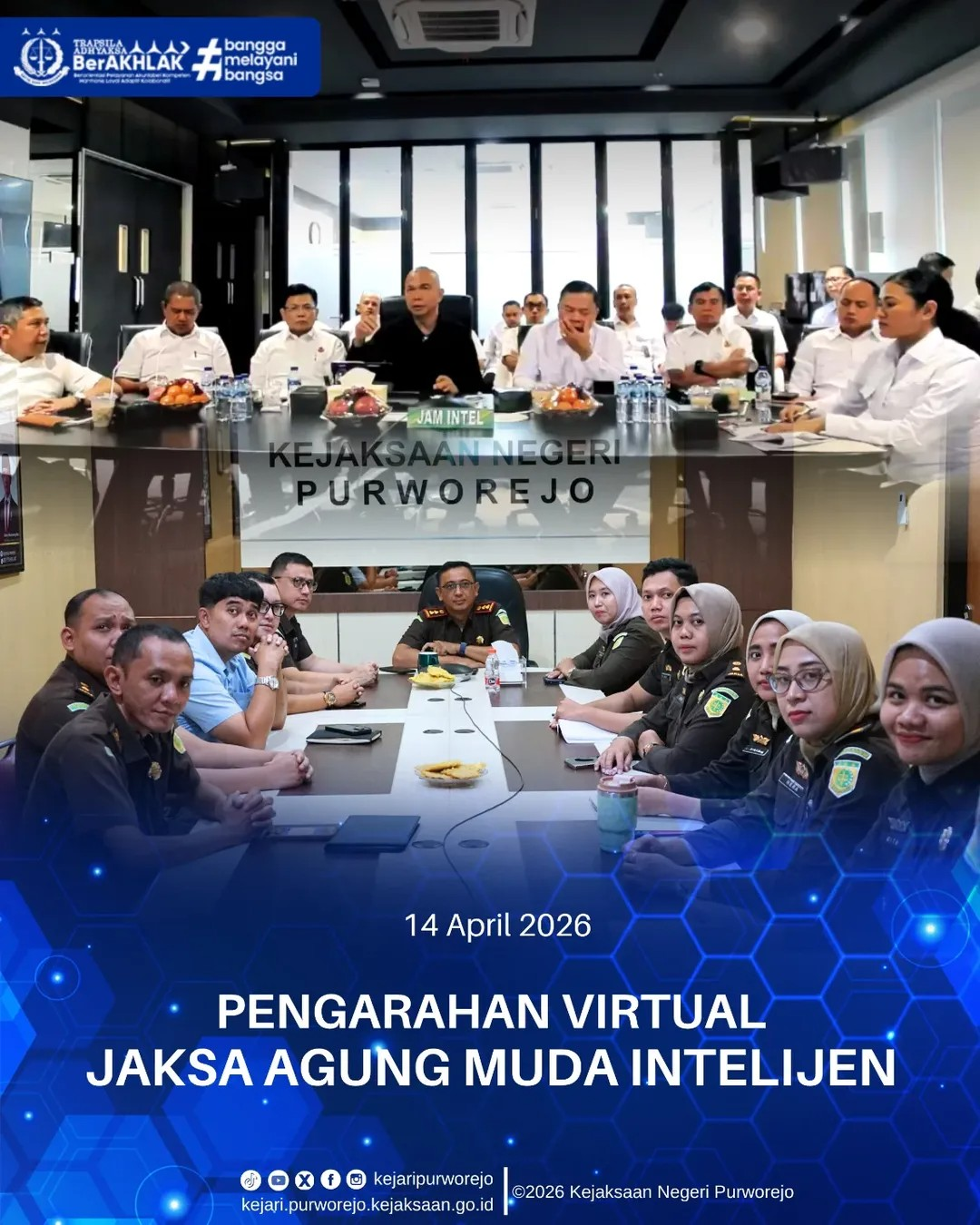 Pengarahan Virtual Jaksa Agung Muda Intelijen