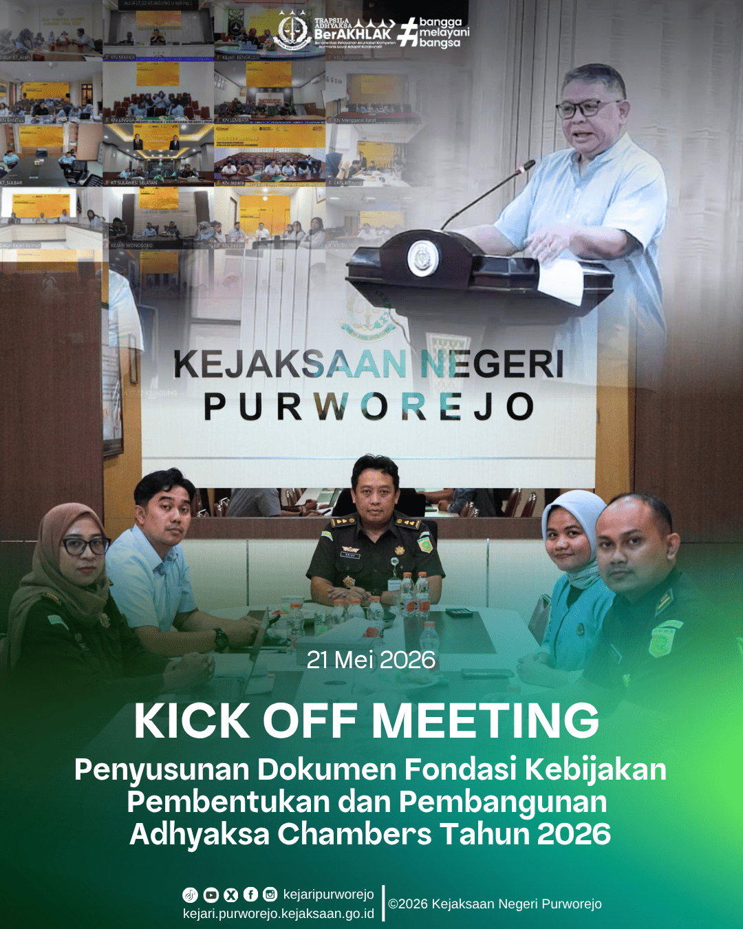 Kick Off Meeting Penyusunan Dokumen Fondasi Kebijakan Pembentukan dan Pembangunan Adhyaksa Chambers Tahun 2026
