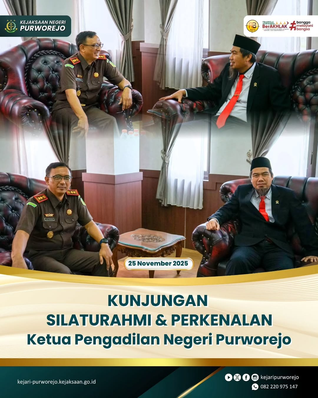 Kunjungan Silaturahmi dan Perkenalan Ketua Pengadilan Negeri Purworejo
