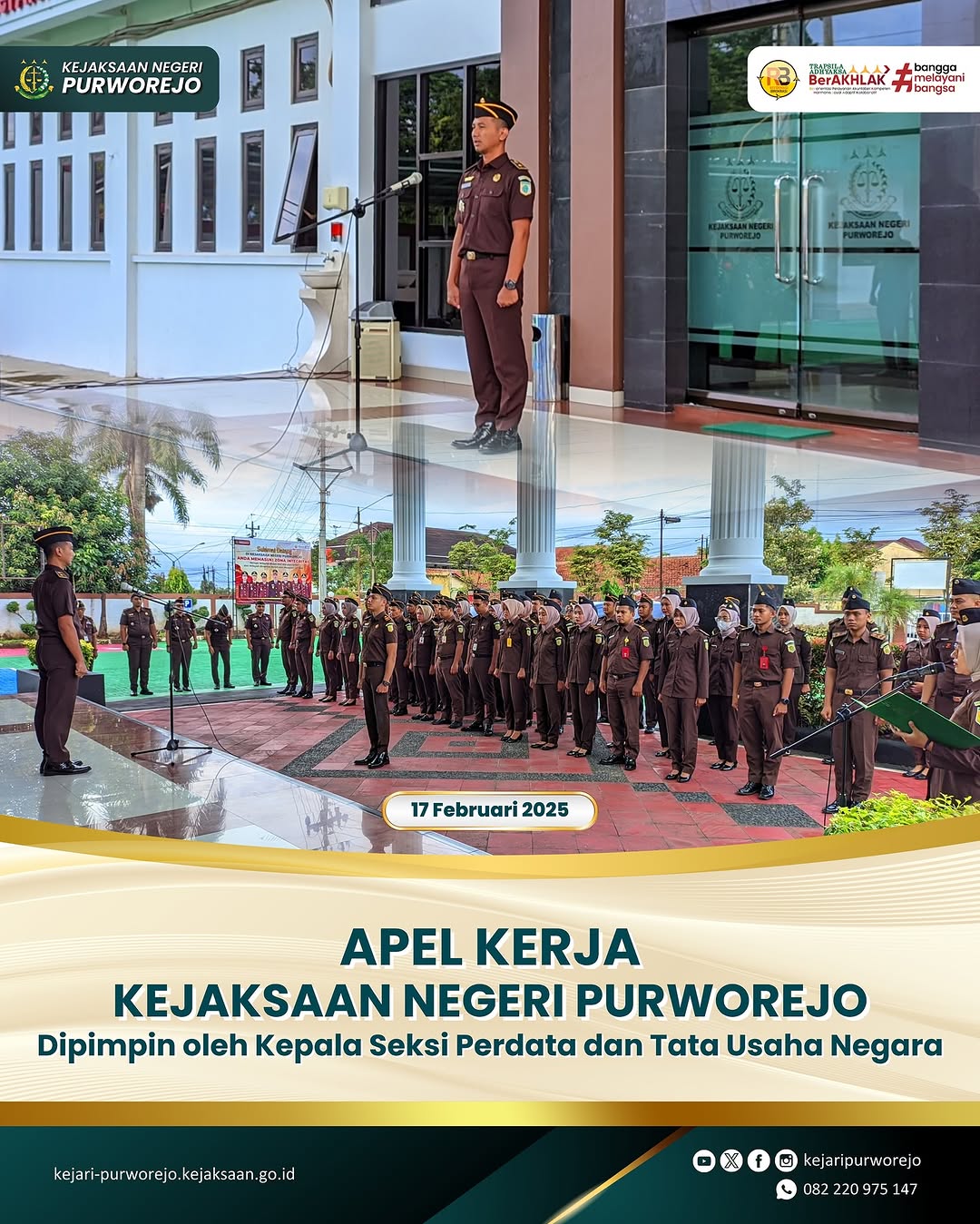 Apel Kerja Kejaksaan Negeri Purworejo dipimpin oleh Kepala Seksi Perdata dan Tata Usaha Negara