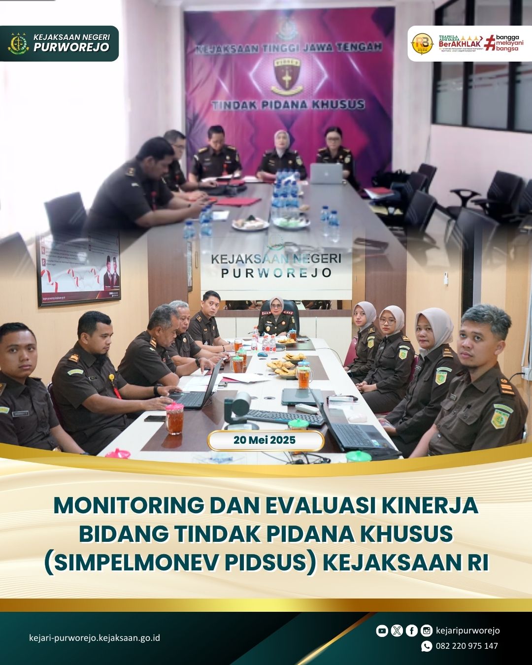 Monitoring dan Evaluasi Kinerja Bidang Tindak Pidana Khusus (Simpelmonev Pidsus) Kejaksaan RI
