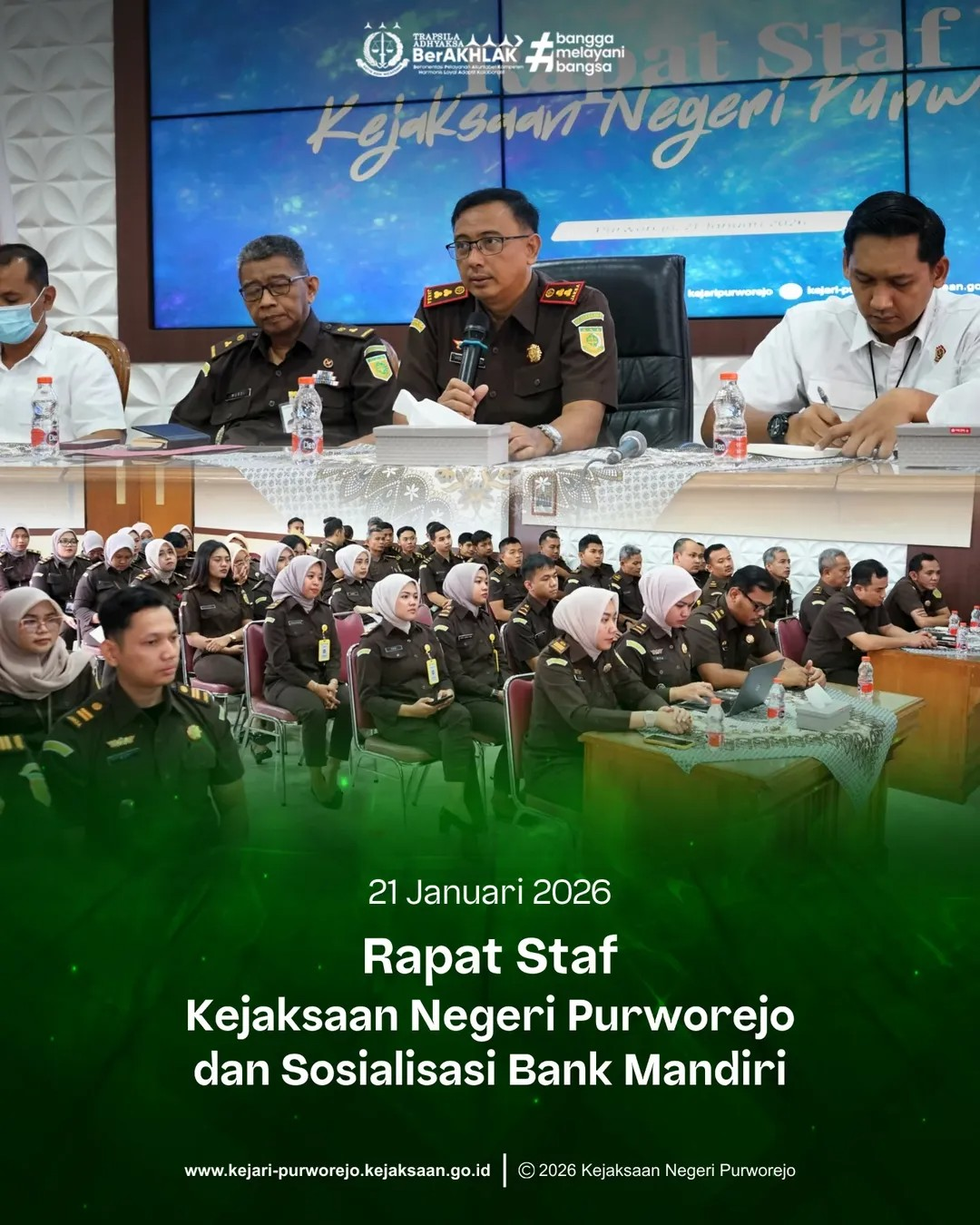 Rapat Staf Kejaksaan Negeri Purworejo dan Sosialisasi Bank Mandiri