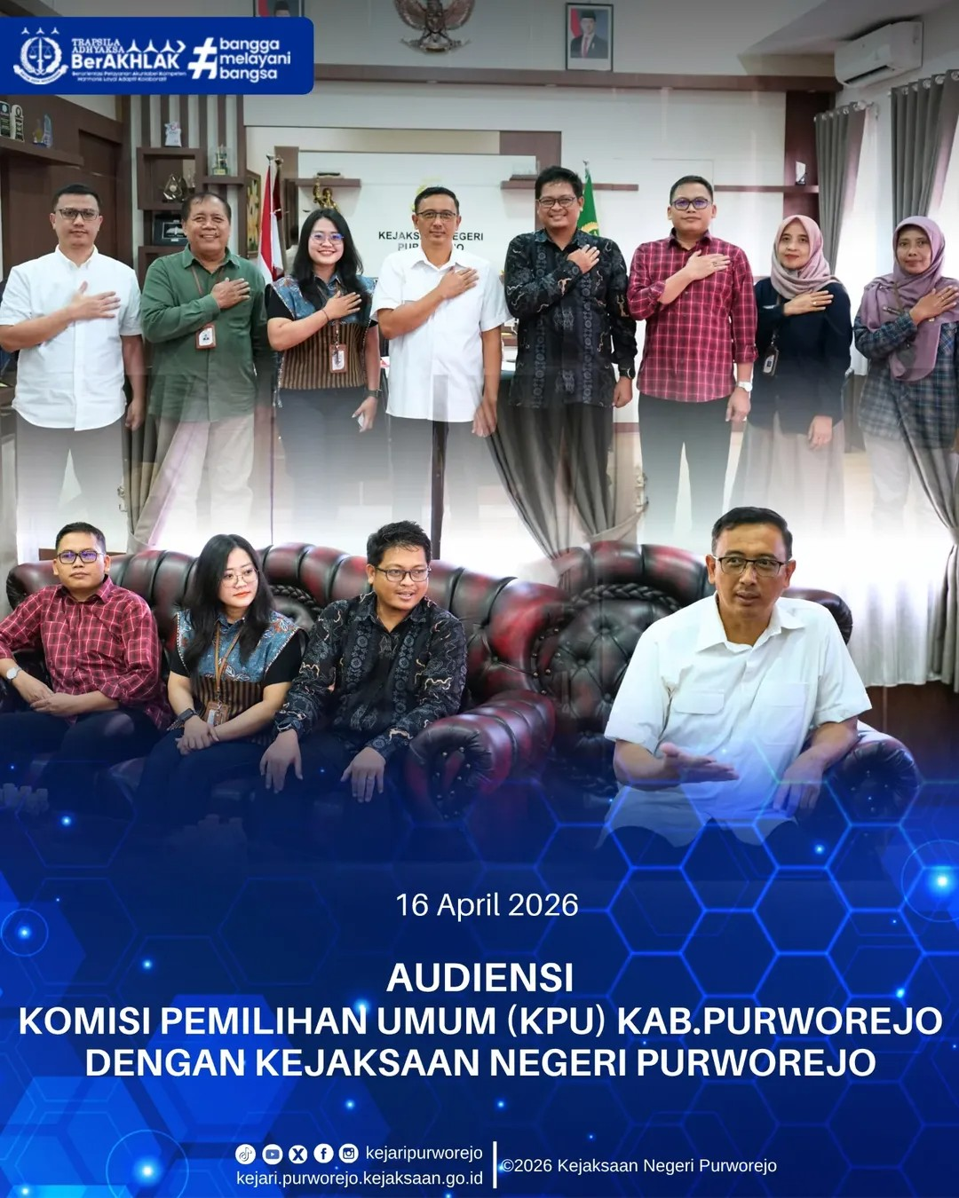 Audiensi Komisi Pemilihan Umum (KPU) Kabupaten Purworejo dengan Kejaksaan Negeri Purworejo