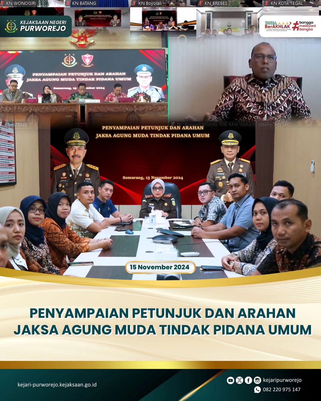 Penyampaian Petunjuk dan Arahan Jaksa Agung Muda Tindak Pidana Umum