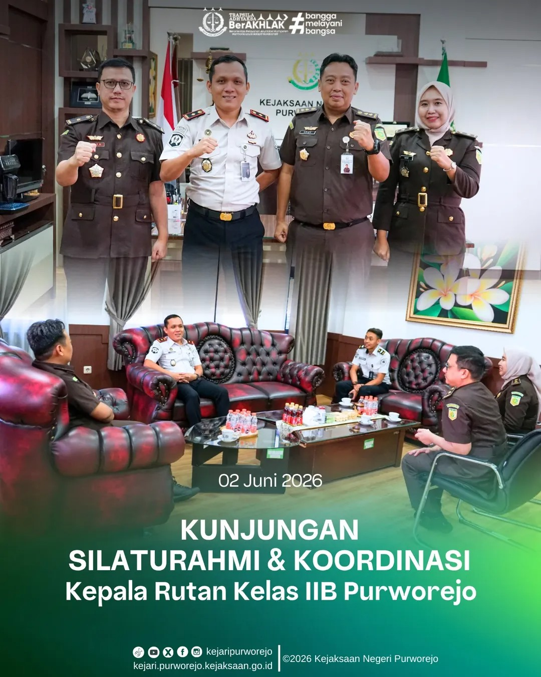 Kunjungan Silaturahmi dan Koordinasi dari Kepala Rumah Tahanan Negara (Rutan) Kelas IIB Purworejo