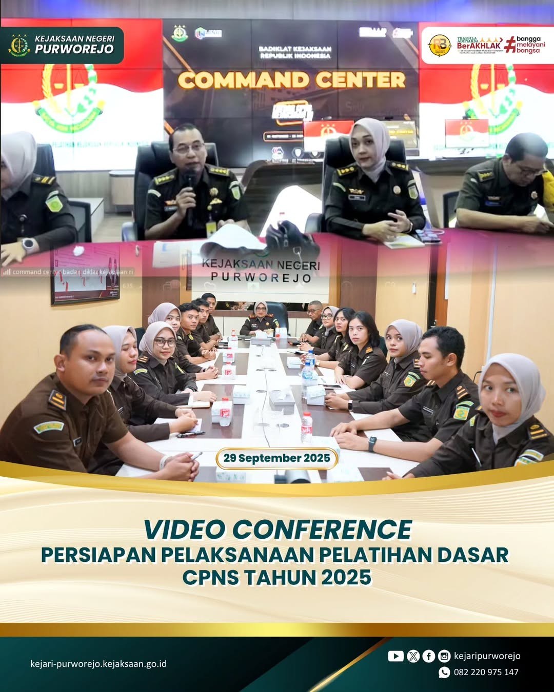 Video Conference Persiapan Pelaksanaan Pelatihan Dasar (Latsar) CPNS Tahun 2025