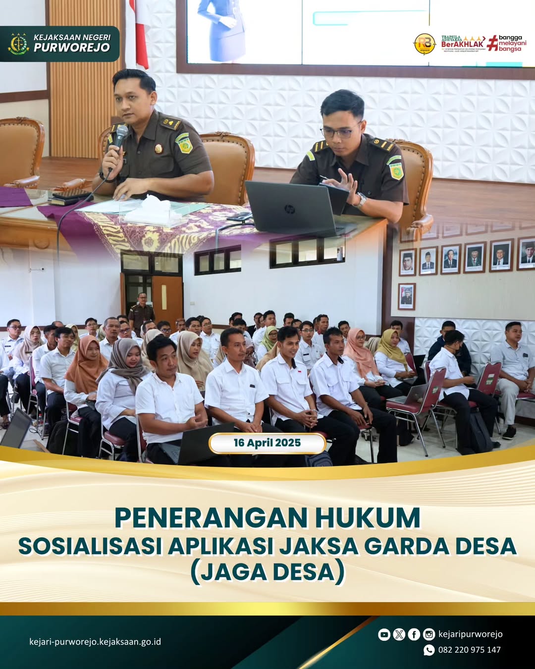 Penerangan Hukum Sosialisasi Aplikasi Jaksa Gaerda Desa (Jaga Desa)